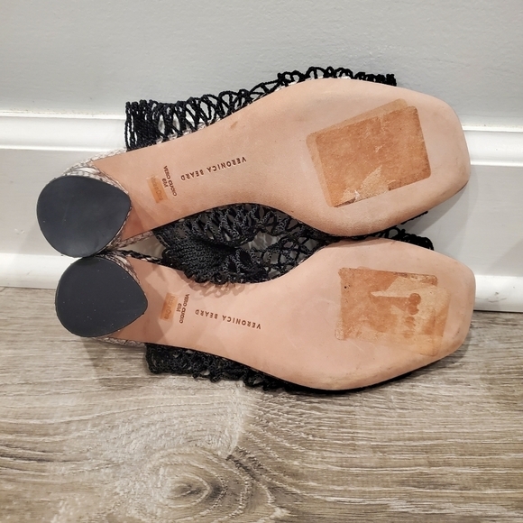 NEW VERONICA BEARD  Kasi Block Heel Slide Sandal In Snake Print - Picture 5 of 6